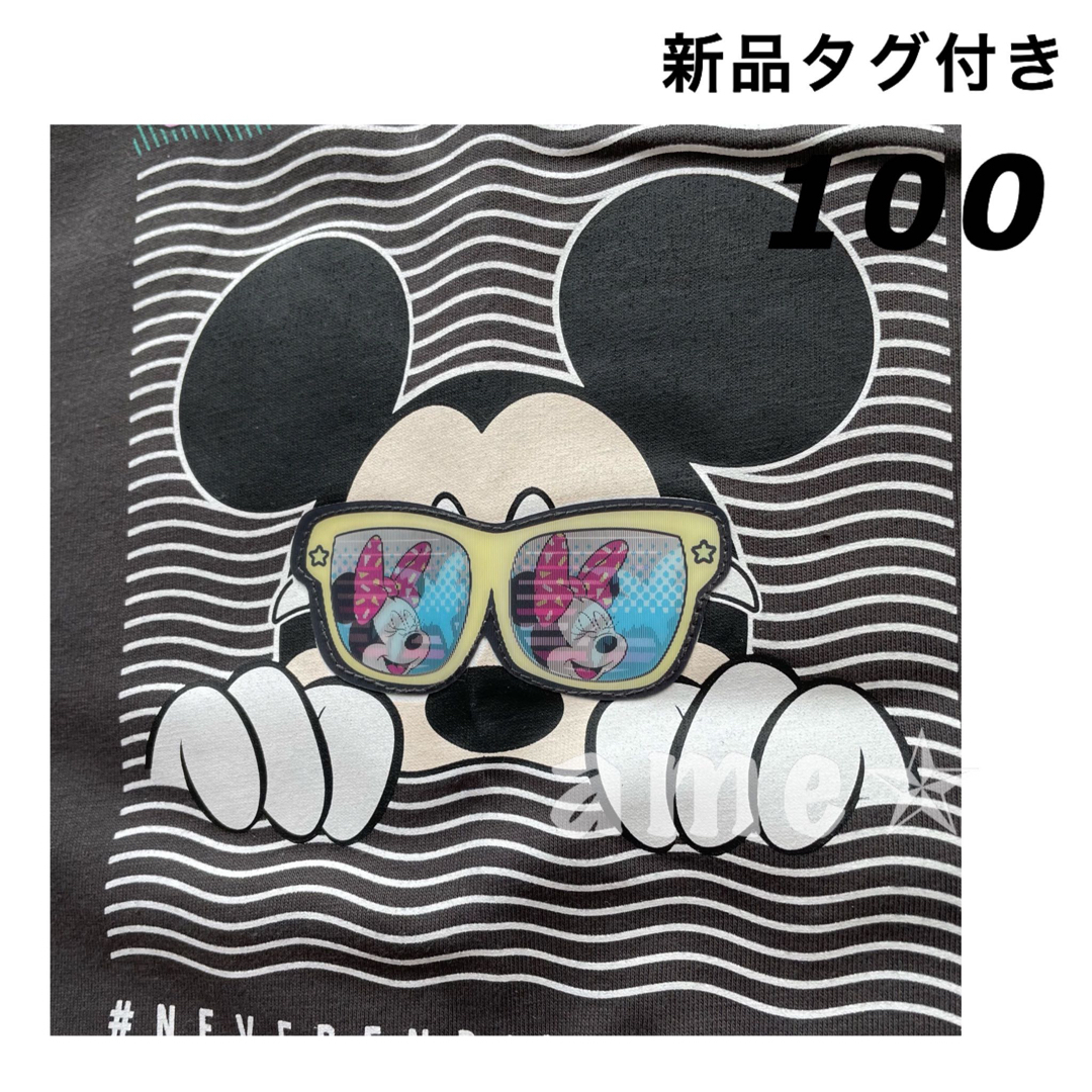 Disney(ディズニー)の新品 ◎ Disney ミッキー プリントTシャツ ロゴT 半袖 濃灰 キッズ/ベビー/マタニティのキッズ服男の子用(90cm~)(Tシャツ/カットソー)の商品写真