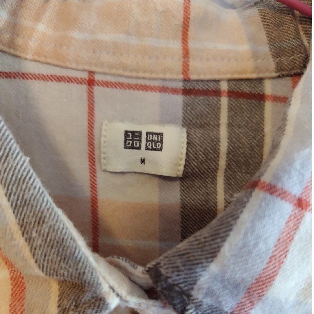 UNIQLO(ユニクロ)のユニクロ　チェックシャツ　レディース　綿　コットン　М レディースのトップス(シャツ/ブラウス(長袖/七分))の商品写真