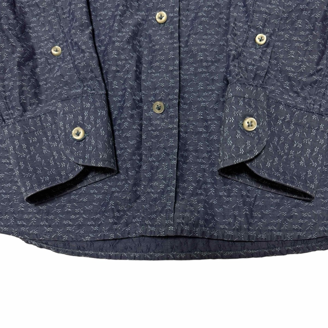 GUY ROVER(ギローバー)のGUY ROVER ギローバー 総柄シャツ ブルー メンズ 37 14 1/2 メンズのトップス(シャツ)の商品写真
