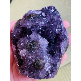 アメジスト クラスター 紫水晶 原石　瑪瑙母岩　紫水晶カッサ(置物)