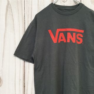 ヴァンズ(VANS)の【バンズ 半袖ビッグロゴTシャツ】M グレー VANS 古着(Tシャツ/カットソー(半袖/袖なし))