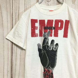 【マキシマムザホルモン バンドTシャツ】ビッグプリント S 白 古着(Tシャツ/カットソー(半袖/袖なし))