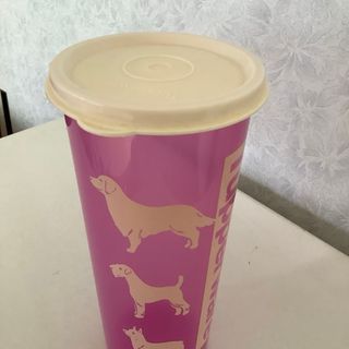 TupperwareBrands - タッパーウエア　犬　タンブラー　蓋付　ピンク　ゴールデンレトリーバー　470ml