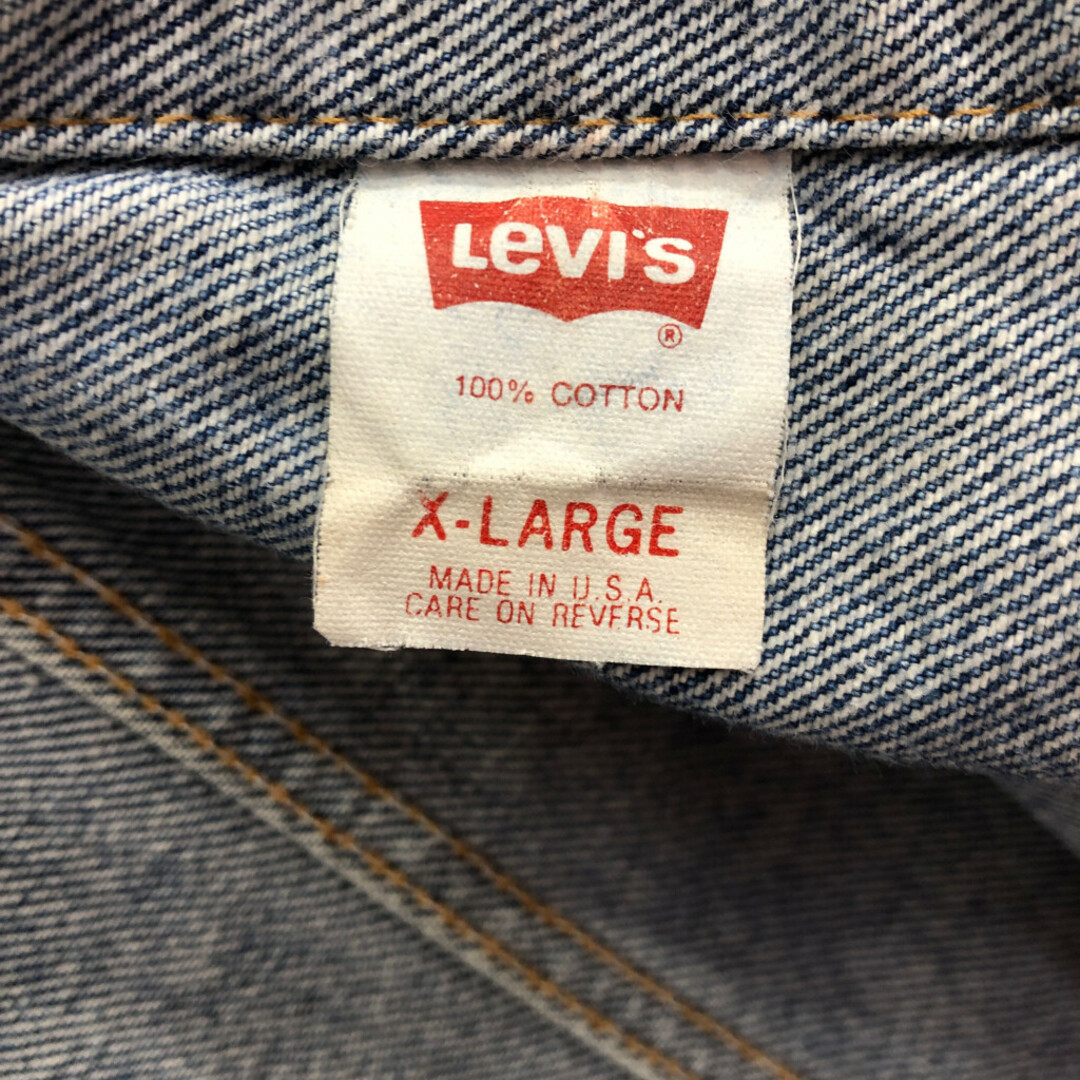 Levi's(リーバイス)の90年代 USA製 Levi's リーバイス 70507-0218 デニムベスト ライトブルー (メンズ XL) 中古 古着 Q7001 メンズのトップス(ベスト)の商品写真