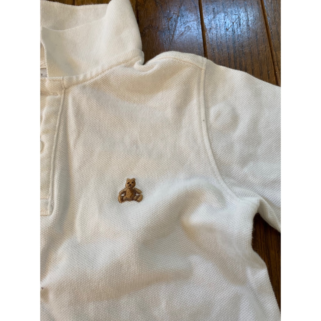 GAP(ギャップ)のGAP 白ポロシャツ　3Y キッズ/ベビー/マタニティのキッズ服男の子用(90cm~)(Tシャツ/カットソー)の商品写真