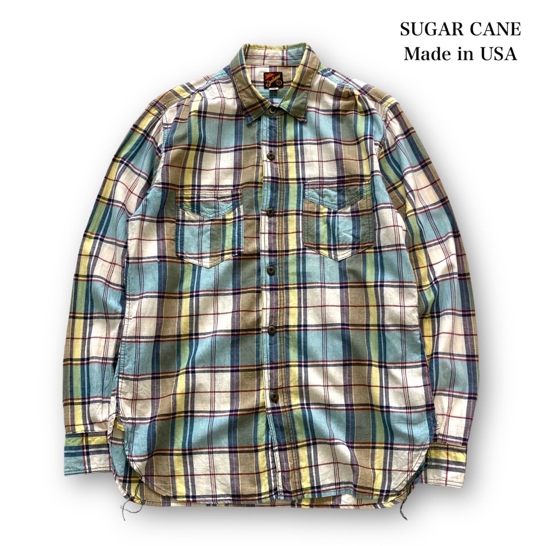 Sugar Cane(シュガーケーン)の【SUGAR CANE】シュガーケーン ミスターフリーダム チェック長袖シャツ メンズのトップス(シャツ)の商品写真