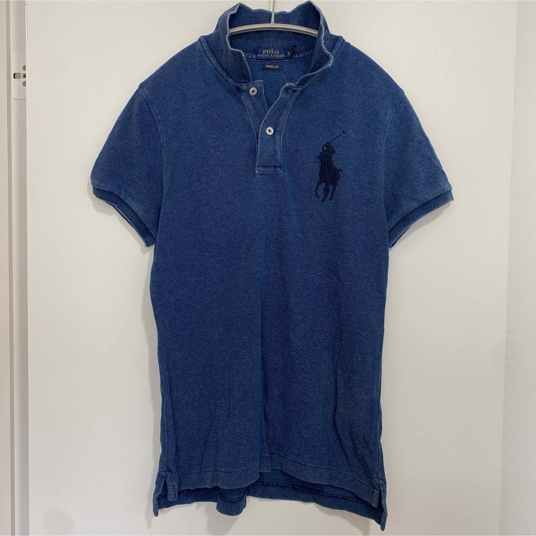 POLO RALPH LAUREN(ポロラルフローレン)のポロラルフローレン レディース ポロシャツ デニム ブルー ビッグポニー 青 レディースのトップス(Tシャツ(半袖/袖なし))の商品写真