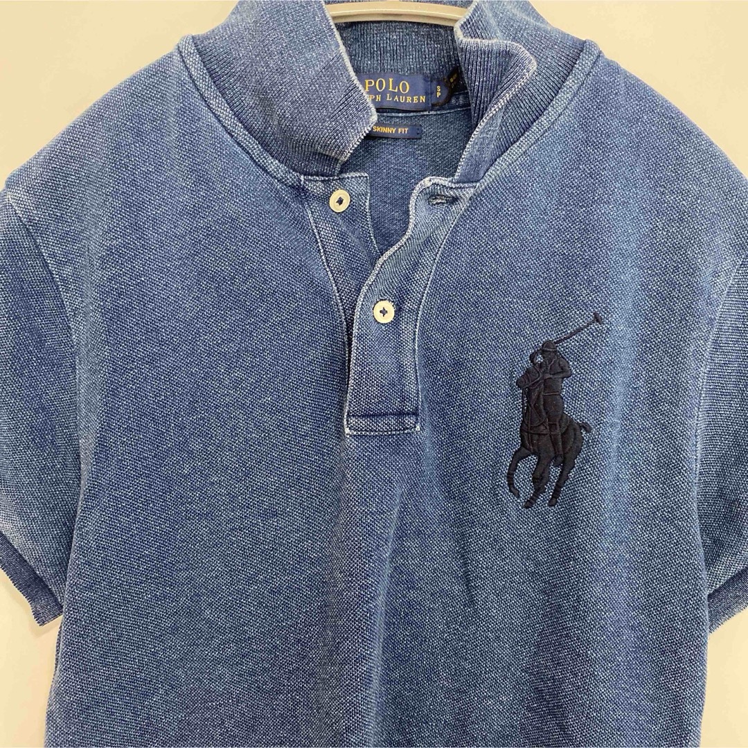 POLO RALPH LAUREN(ポロラルフローレン)のポロラルフローレン レディース ポロシャツ デニム ブルー ビッグポニー 青 レディースのトップス(Tシャツ(半袖/袖なし))の商品写真
