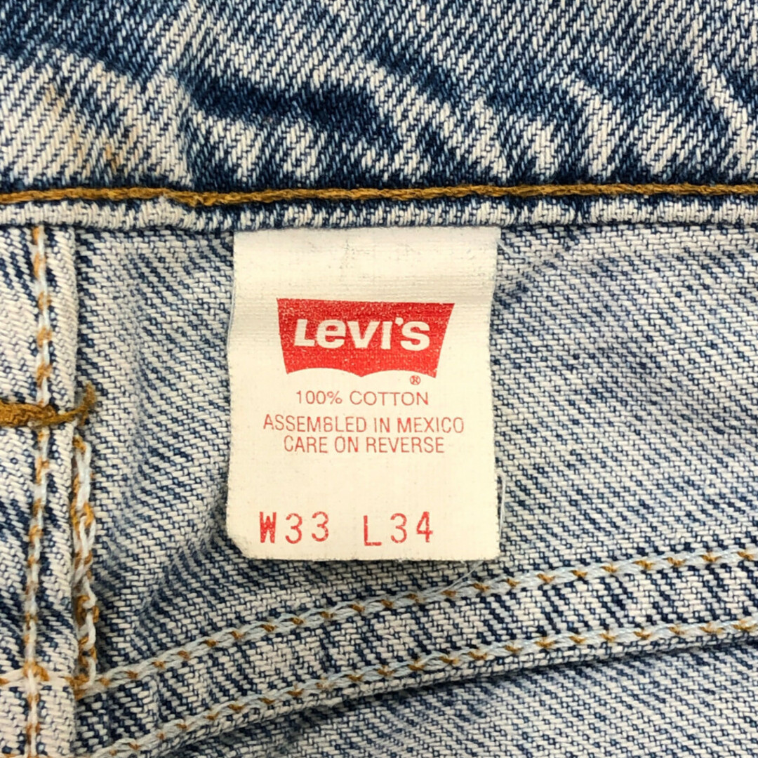 Levi's(リーバイス)の90年代 Levi's リーバイス 550 デニムパンツ オレンジタブ ライトブルー (メンズ W33 L34) 中古 古着 Q7003 メンズのパンツ(デニム/ジーンズ)の商品写真