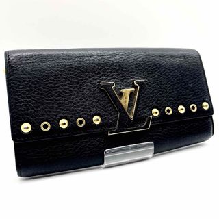 ルイヴィトン(LOUIS VUITTON)の良品 ルイヴィトン M62764 財布 レザー シボ ポルトフォイユ カプシーヌ(財布)