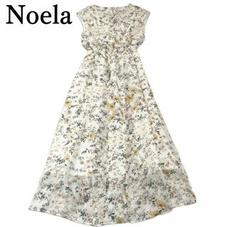 ノエラ(Noela)の美品✨ ノエラ コラージュフラワーロングOP オフホワイト FREE(ロングワンピース/マキシワンピース)