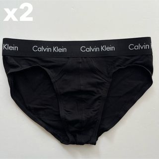 カルバンクライン(Calvin Klein)のカルバンクライン　メンズビキニ　M(S) 2枚組　ブラック　黒ブリーフ　男性下着(その他)