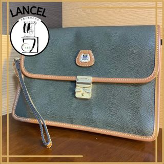 LANCEL - 【美品】ランセル クラッチバック モスグリーン セカンドバック ビンテージ