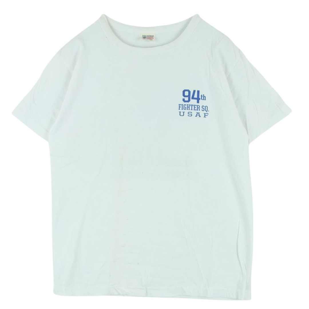 Buzz Rickson's(バズリクソンズ)のBuzz Rickson's バズリクソンズ 94th FIGHTER SQ プリント 半袖 Tシャツ ホワイト系 M【中古】 メンズのトップス(Tシャツ/カットソー(半袖/袖なし))の商品写真