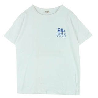 バズリクソンズ(Buzz Rickson's)のBuzz Rickson's バズリクソンズ 94th FIGHTER SQ プリント 半袖 Tシャツ ホワイト系 M【中古】(Tシャツ/カットソー(半袖/袖なし))