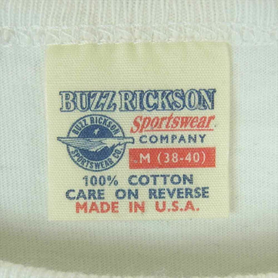 Buzz Rickson's(バズリクソンズ)のBuzz Rickson's バズリクソンズ U.S.NAVY NAVAL AIR STATION バックプリント 半袖 Tシャツ ホワイト系 M【中古】 メンズのトップス(Tシャツ/カットソー(半袖/袖なし))の商品写真