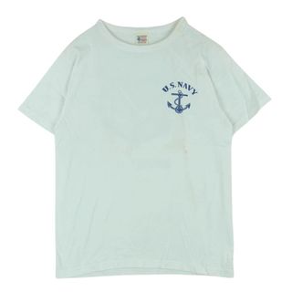 バズリクソンズ(Buzz Rickson's)のBuzz Rickson's バズリクソンズ U.S.NAVY NAVAL AIR STATION バックプリント 半袖 Tシャツ ホワイト系 M【中古】(Tシャツ/カットソー(半袖/袖なし))