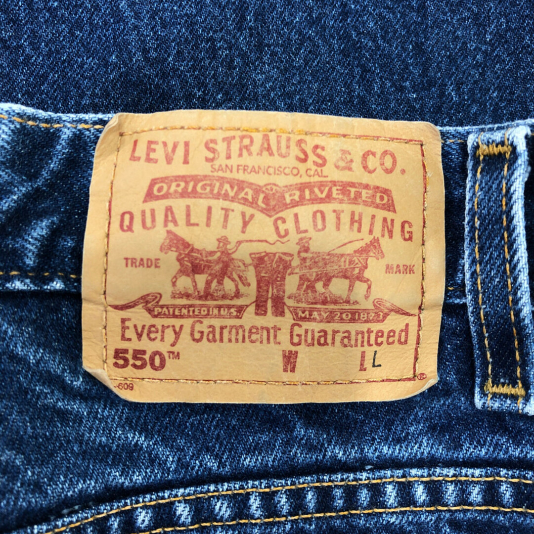 Levi's(リーバイス)の00年代 Levi's リーバイス 550 デニムパンツ ブルー (レディース L) 中古 古着 Q7005 レディースのパンツ(デニム/ジーンズ)の商品写真