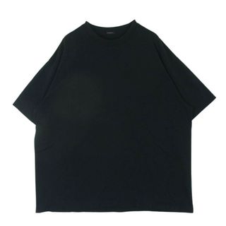 コモリ(COMOLI)のCOMOLI コモリ 22SS V01-05008 空紡天竺 クルーネック 半袖 Tシャツ コットン 日本製 ブラック系 3【中古】(Tシャツ/カットソー(半袖/袖なし))