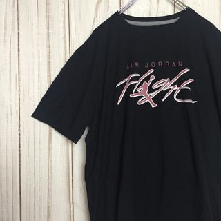 ジョーダン(Jordan Brand（NIKE）)の【エアジョーダン 半袖プリントTシャツ】ナイキ ロゴプリント XL 黒 古着(Tシャツ/カットソー(半袖/袖なし))