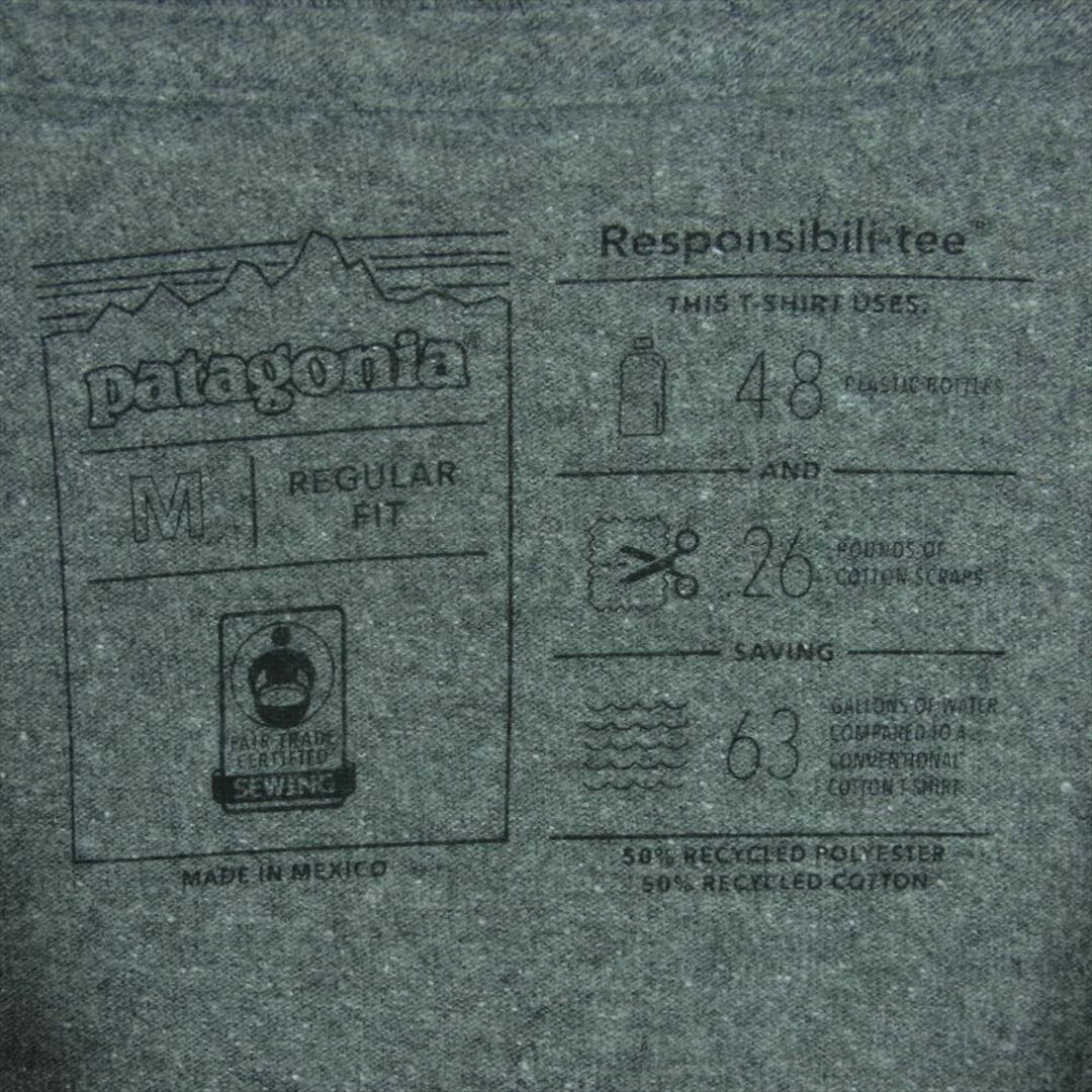 patagonia(パタゴニア)のpatagonia パタゴニア 19AW STY38443FA19 LIVE SIMPLY プリント 半袖 Tシャツ メキシコ製 グレー系 M【中古】 メンズのトップス(Tシャツ/カットソー(半袖/袖なし))の商品写真