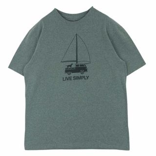 パタゴニア(patagonia)のpatagonia パタゴニア 19AW STY38443FA19 LIVE SIMPLY プリント 半袖 Tシャツ メキシコ製 グレー系 M【中古】(Tシャツ/カットソー(半袖/袖なし))