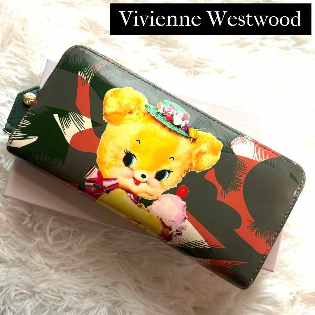 Vivienne Westwood(ヴィヴィアンウエストウッド)の希少品 ヴィヴィアンウエストウッド クリーピーベア 長財布 ジッピーウォレット レディースのファッション小物(財布)の商品写真