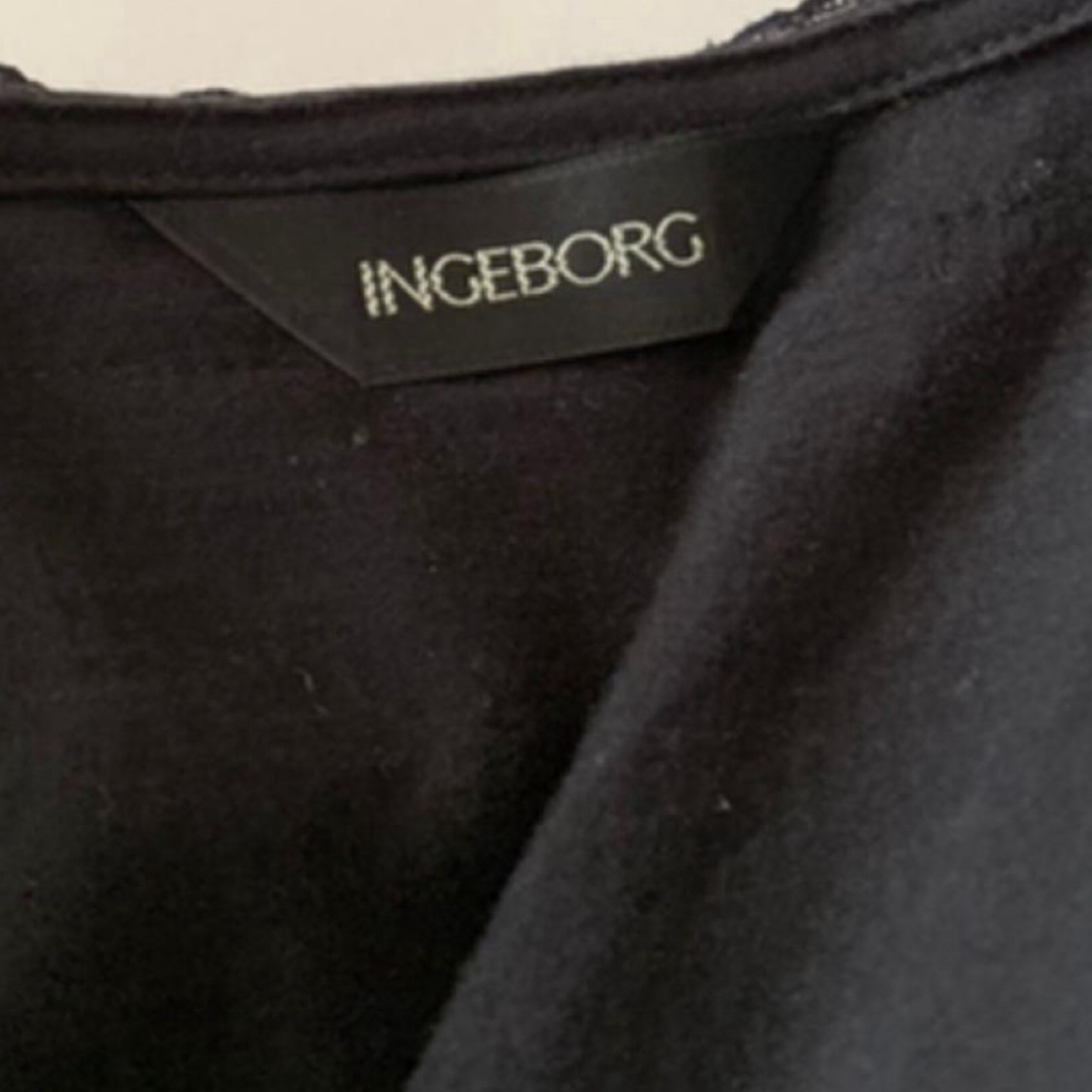 INGEBORG(インゲボルグ)のINGEBORG   黒スリップ　ワンピース レディースのワンピース(ひざ丈ワンピース)の商品写真