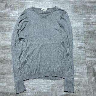 ジョンスメドレー(JOHN SMEDLEY)の英国製 John Smedley ジョンスメドレー コットン セーター グレーS(ニット/セーター)