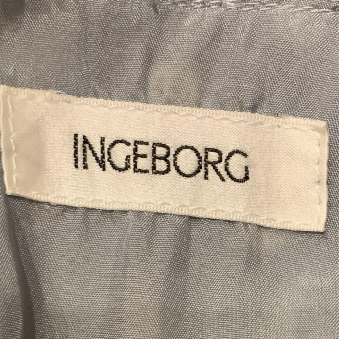 INGEBORG(インゲボルグ)のINGEBORG インゲボルグ ロングワンピース  ドット地花柄 ベルト付き レディースのワンピース(ロングワンピース/マキシワンピース)の商品写真