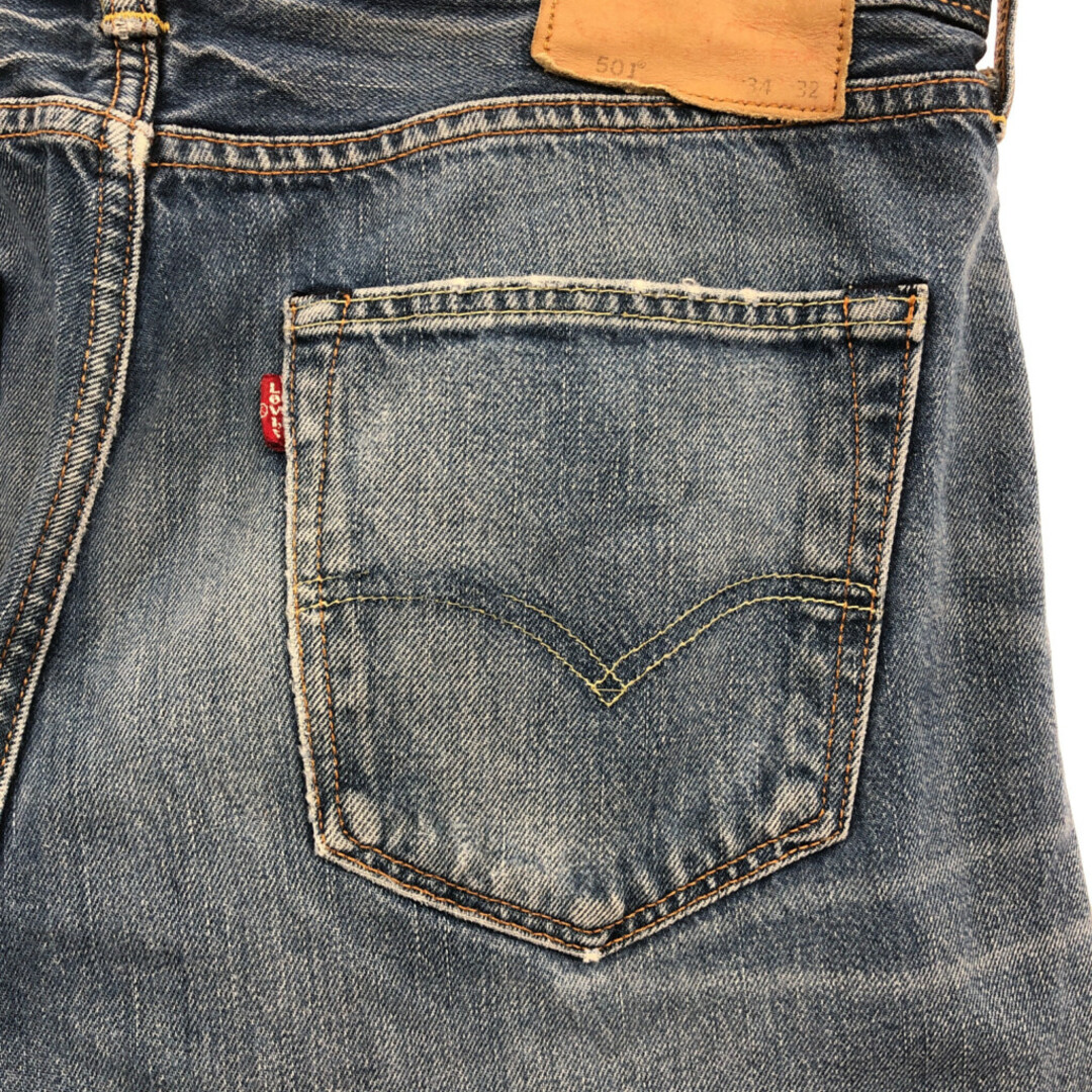 Levi's(リーバイス)のLevi's リーバイス 501 デニムパンツ ライトブルー (メンズ W34 L32) 中古 古着 Q7022 メンズのパンツ(デニム/ジーンズ)の商品写真