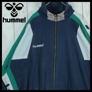 ヒュンメル(hummel)の【希少】ヒュンメル 90s トラックジャケット ナイロン 刺繍ロゴ 入手困難(ナイロンジャケット)
