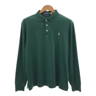 ポロラルフローレン(POLO RALPH LAUREN)のPolo by Ralph Lauren ポロ ラルフローレン 長袖 ポロシャツ グリーン (メンズ L) 中古 古着 Q7026(ポロシャツ)