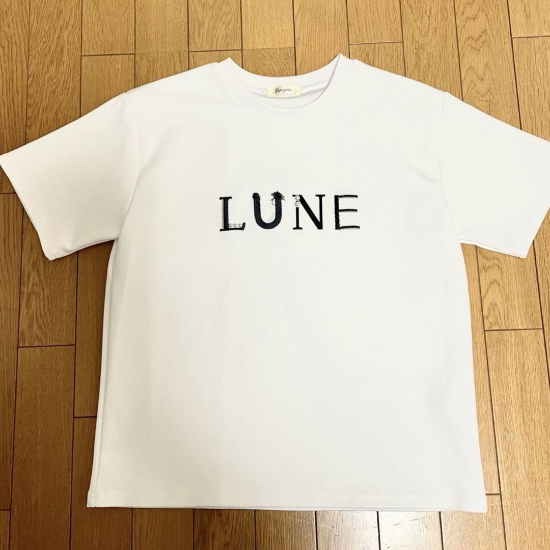 新品未開封Espeyrac LUNEパールロゴＴシャツ　ホワイト メンズのトップス(Tシャツ/カットソー(半袖/袖なし))の商品写真