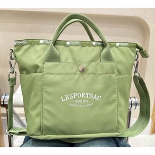 レスポートサック(LeSportsac)のレスポートサック　トートバッグ　グリーン　ショルダーバッグ(ショルダーバッグ)