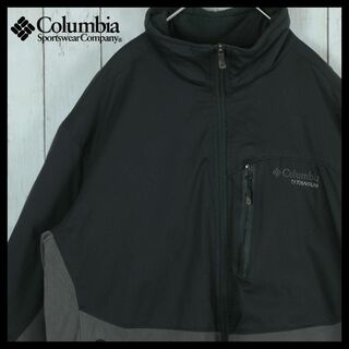 Columbia - 【希少】コロンビア ブルゾン フリースジャケット XL 刺繍ロゴ チタニウム
