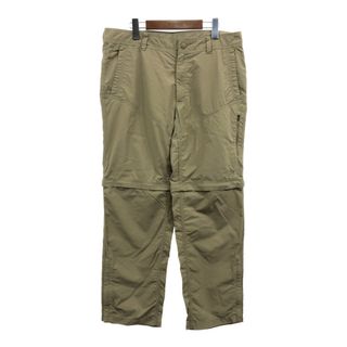 THE NORTH FACE - THE NORTH FACE ノースフェイス ナイロンパンツ アウトドア デタッチャブル ベージュ (メンズ W34) 中古 古着 Q7036