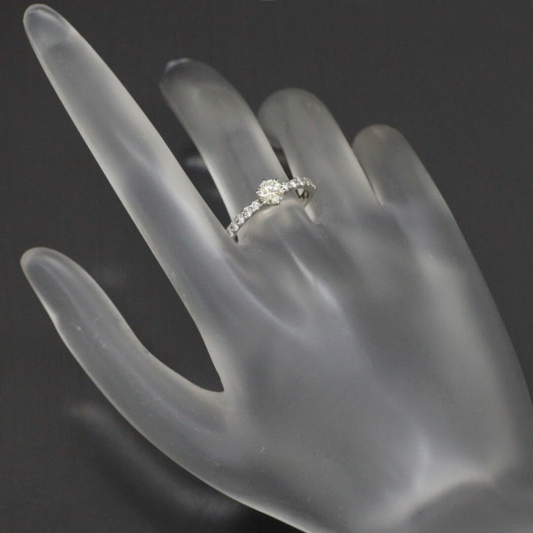 新品 Pt900 ダイヤモンド リング 0.402ct LY VS2 EX D0.28ct 新品 Pt900 ダイヤモンド リング 0.402ct LY VS2 EX D0.28ct