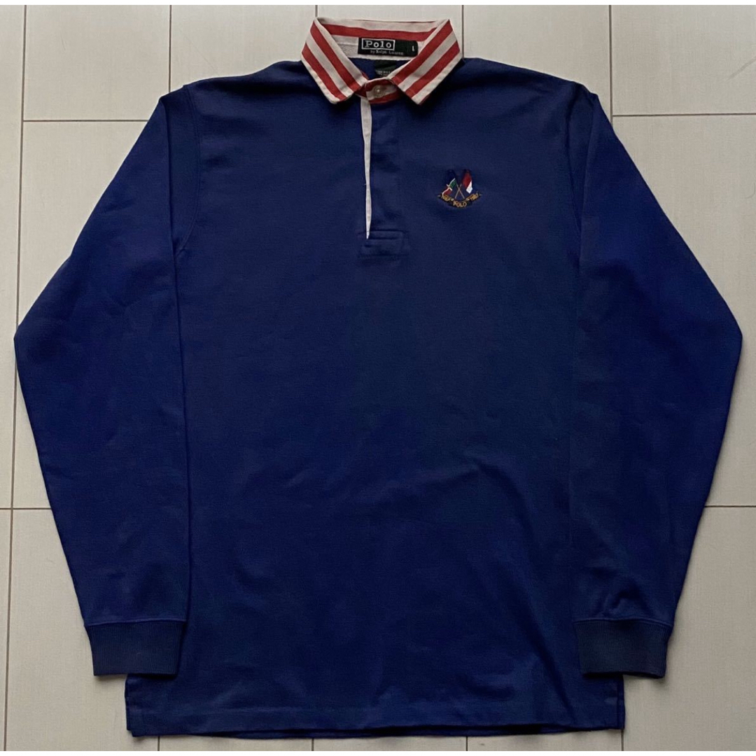 POLO RALPH LAUREN(ポロラルフローレン)の美品 80s USA製 POLO ラルフローレン cross flag フラッグ メンズのトップス(ジャージ)の商品写真