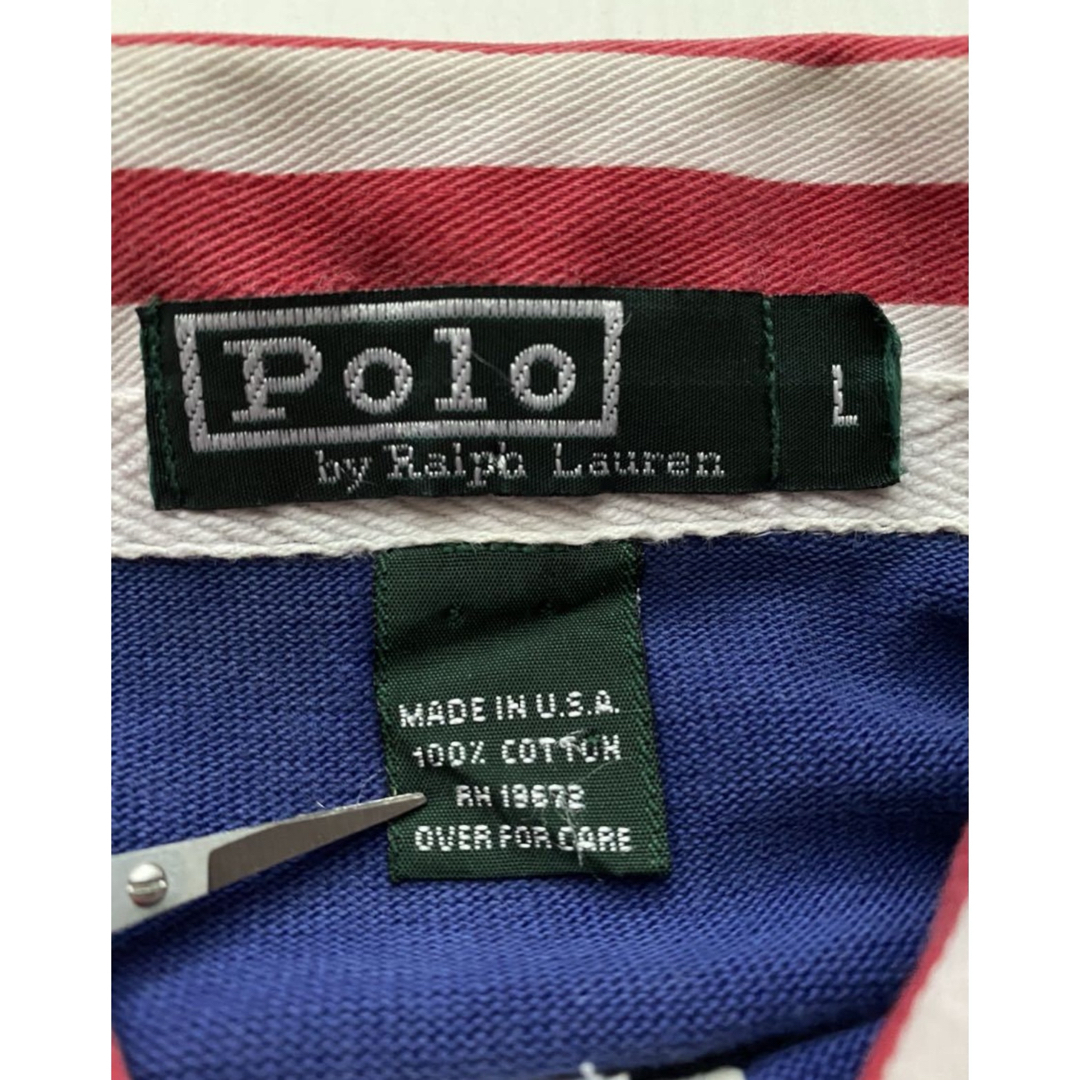 POLO RALPH LAUREN(ポロラルフローレン)の美品 80s USA製 POLO ラルフローレン cross flag フラッグ メンズのトップス(ジャージ)の商品写真