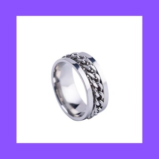 アクセ　指輪　メンズ　ディース　ユニセックス　シンプル　シルバー　チタン (リング(指輪))
