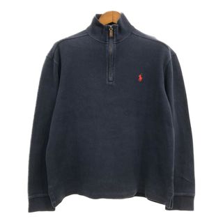 ポロラルフローレン(POLO RALPH LAUREN)のPolo by Ralph Lauren ポロ ラルフローレン ハーフジップ ドライバーズニット セーター ネイビー (メンズ M) 中古 古着 Q7046(スウェット)