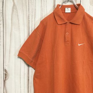 ナイキ(NIKE)の【ナイキ 半袖ポロシャツ】銀タグ 90s ロゴ刺繍 スウッシュ M 古着(ポロシャツ)