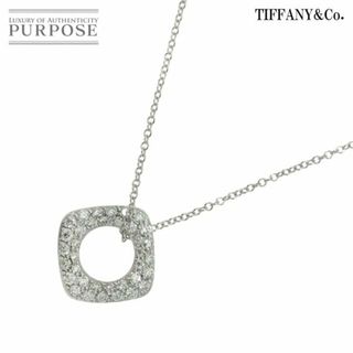 Tiffany & Co. - ティファニー TIFFANY&Co. スクエア サークル ダイヤ ネックレス 40cm K18 WG ホワイトゴールド 750 VLP 90229954