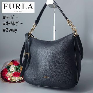 フルラ(Furla)のフルラ コメタ 2way トートバッグ ショルダー 黒 オールレザー(ショルダーバッグ)