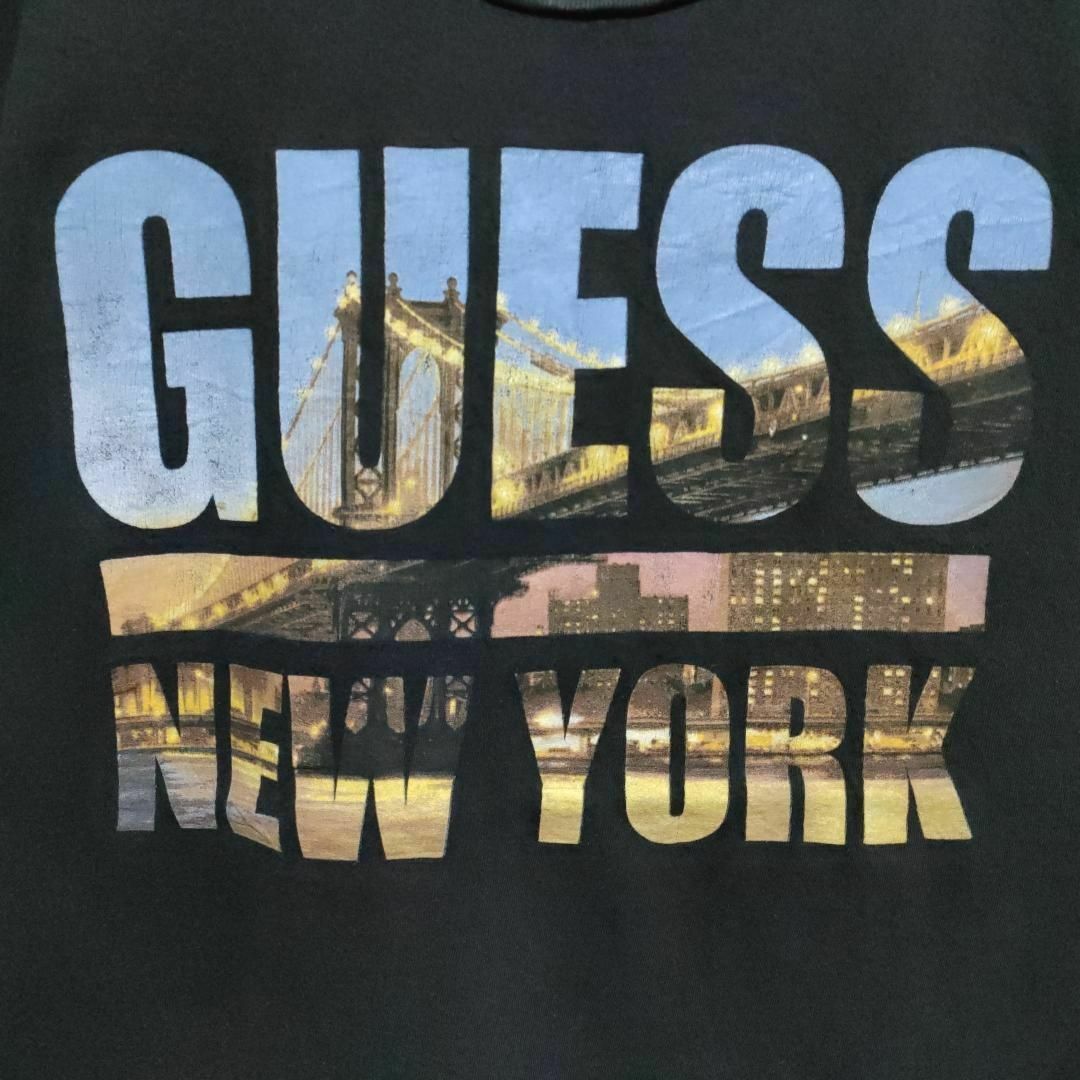 GUESS(ゲス)の【592】GUESS　ビックロゴプリントTシャツNEW YORKサイズXXL古着 メンズのトップス(Tシャツ/カットソー(半袖/袖なし))の商品写真