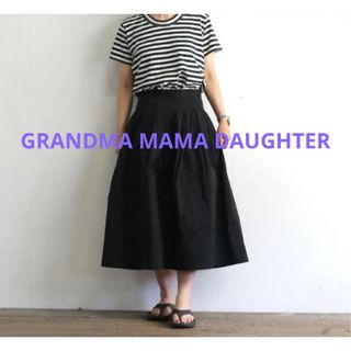 グランマママドーター(GRANDMA MAMA DAUGHTER)のGRANDMA MAMA DAUGHTER プリーツスカート　ブラック(ロングスカート)