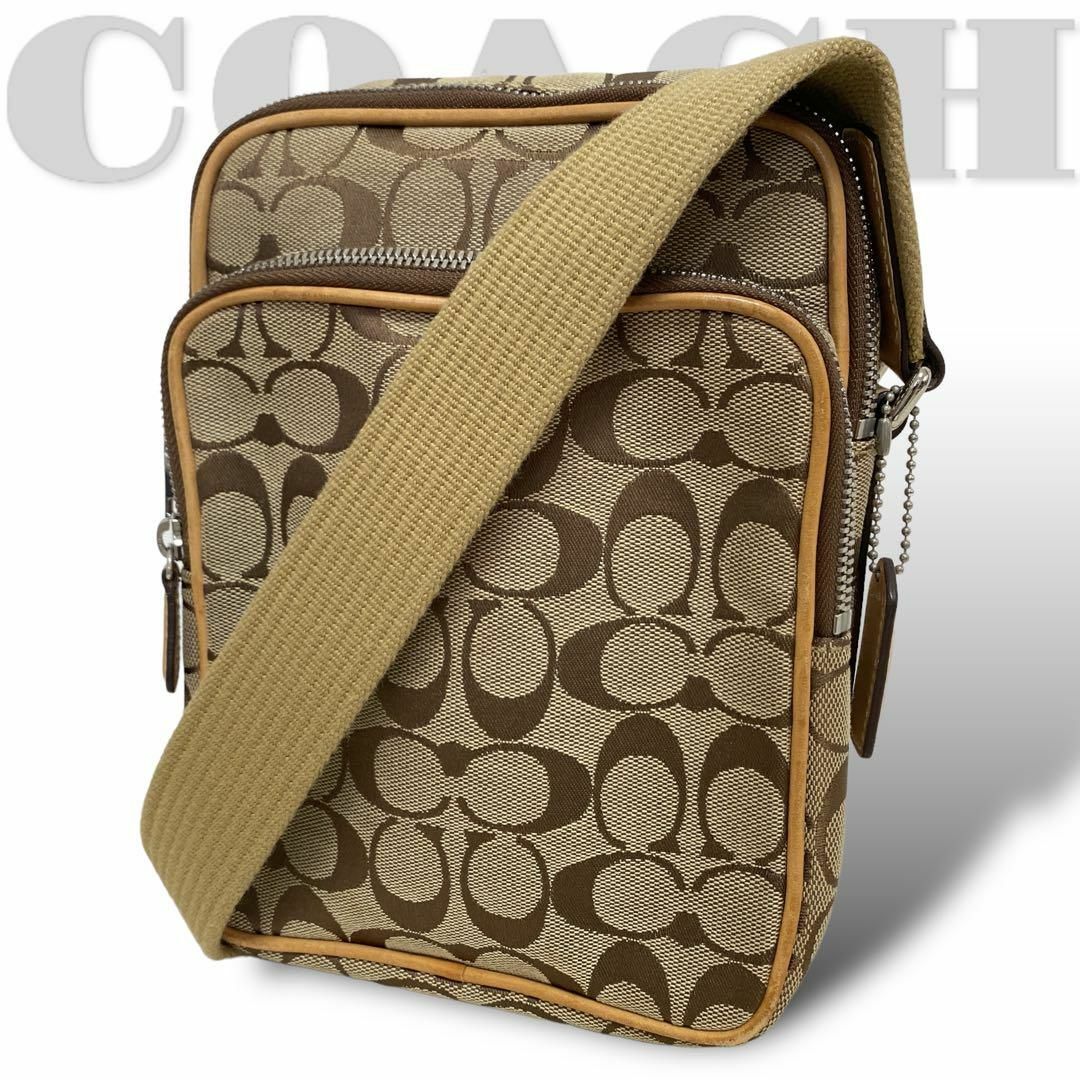 COACH(コーチ)の良品【コーチ】ショルダーバッグ カメラポーチ シグネチャー ユニセックス レディースのバッグ(ショルダーバッグ)の商品写真