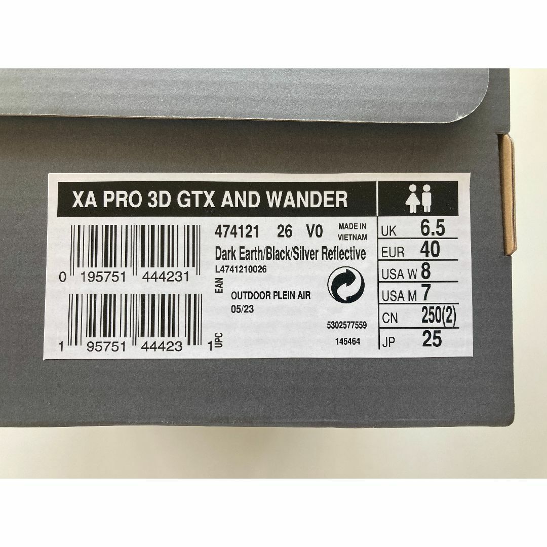 and wander(アンドワンダー)のSALOMON and wander XA PRO 3D GTX 25cm メンズの靴/シューズ(スニーカー)の商品写真