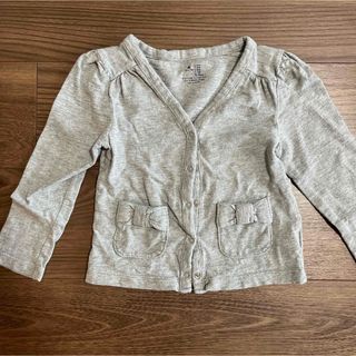 ベビーギャップ(babyGAP)の子ども服　長袖カーディガン　babyGAP サイズ100 リボン付きポケット(カーディガン)